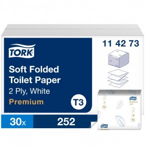Tork Hârtie igienică pliata porționată - Premium Soft, 30 buc