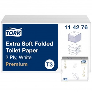 Tork Hârtie igienică pliata porționată - Premium Extra Soft, 30 buc