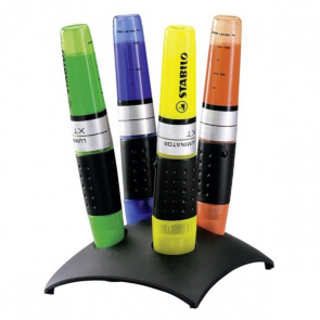 Set de masă Textmarkere Stabilo Luminator, mix de culori 4 buc