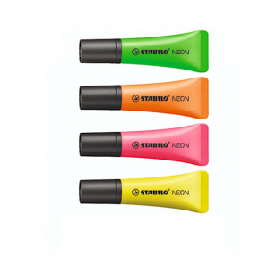 Textmarker Stabilo Neon, mix de culori 4 buc