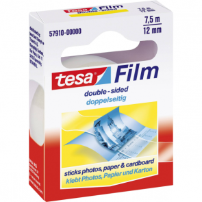 Bandă adezivă cu două fețe Tesa Film, 12 mm x 7,5 m